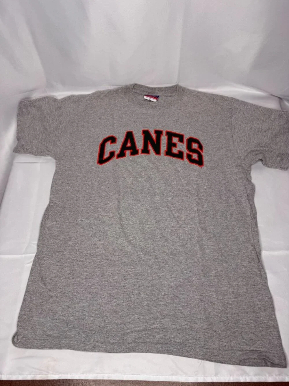 Champion Gray Canes T-Shirt Large Cotton Blend Shirt Crew Neck Size L - Picture 1 of 7